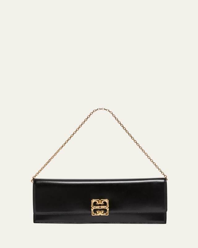 4G Liquid Long Clutch Bag in Leather